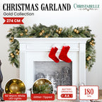 Christabelle 2.7m Gold Bauble LED Garland