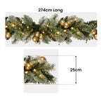 Christabelle 2.7m Gold Bauble LED Garland