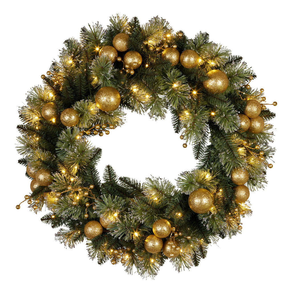 Christabelle Glittery LED Christmas Wreath 61cm