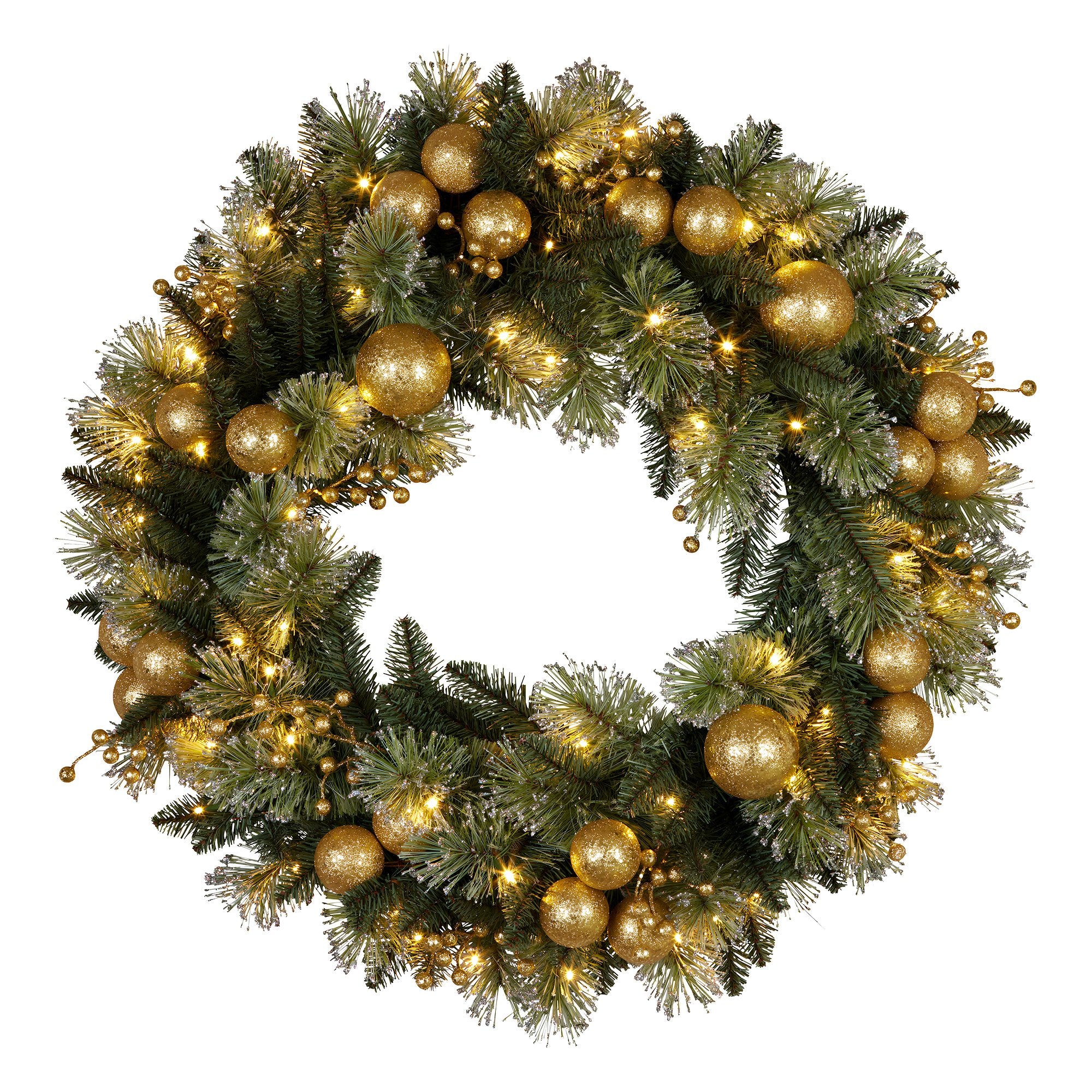 Christabelle Glittery LED Christmas Wreath 61cm