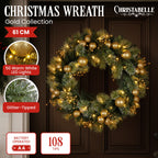 Christabelle Glittery LED Christmas Wreath 61cm