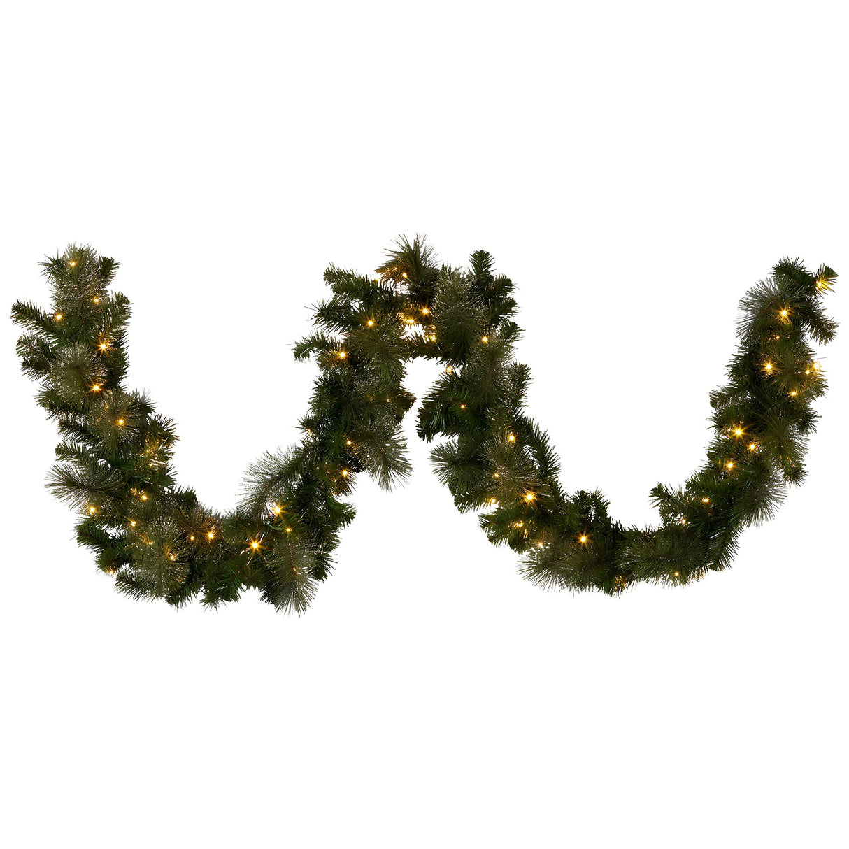 Glittery Gold LED Christmas Garland 2.7m
