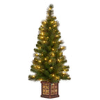Glittery Gold Pine 4ft Christmas Tree with LED Lights