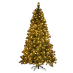 Glittering Gold 7.5ft Christmas Tree with LED Lights