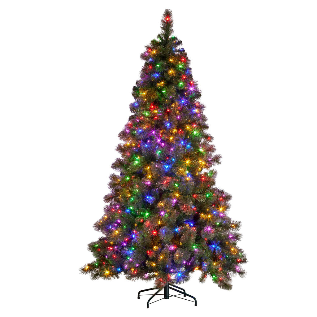 Glittery Gold 9ft Christmas Tree with LED Lights