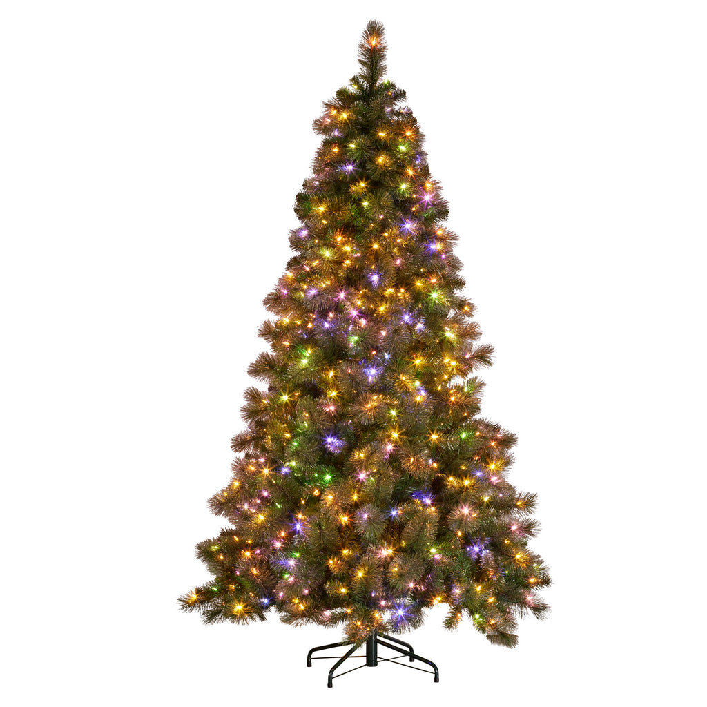 Glittery Gold 9ft Christmas Tree with LED Lights