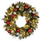 Christabelle 61cm LED Christmas Wreath with Baubles