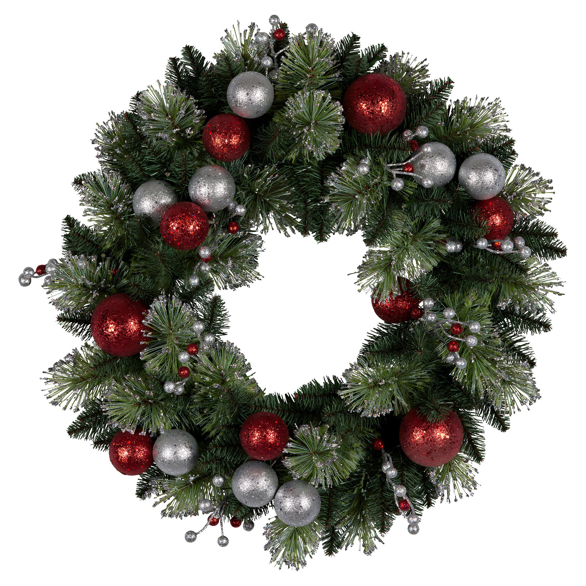 Christabelle 61cm LED Christmas Wreath with Baubles