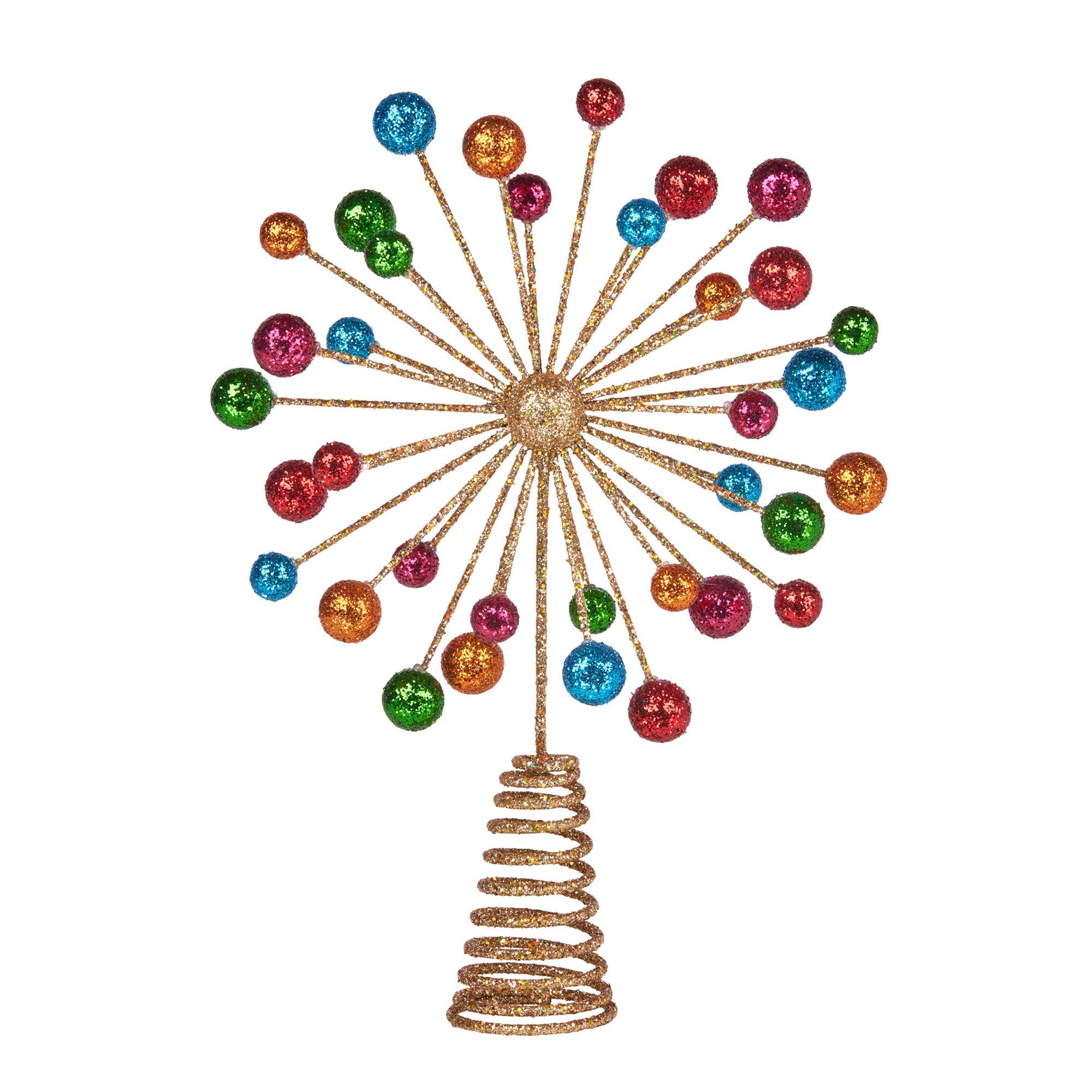 Glittering Gold Baubles Christmas Tree Topper