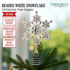 Elegant Snowflake Christmas Tree Topper