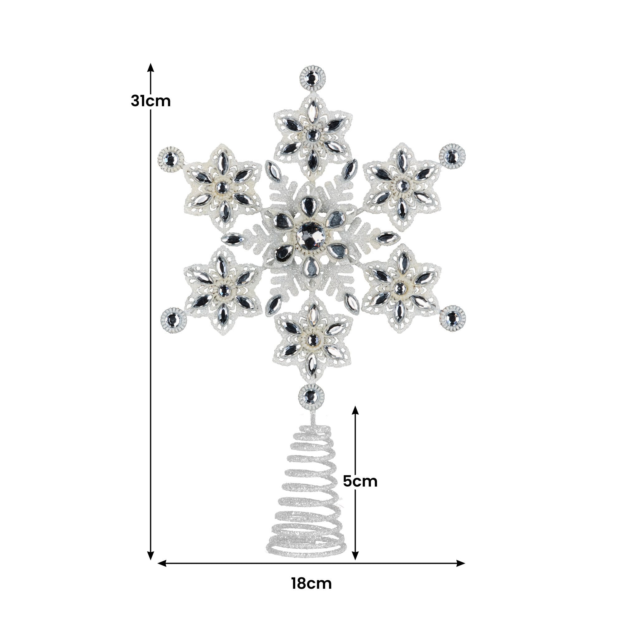 Elegant Snowflake Christmas Tree Topper