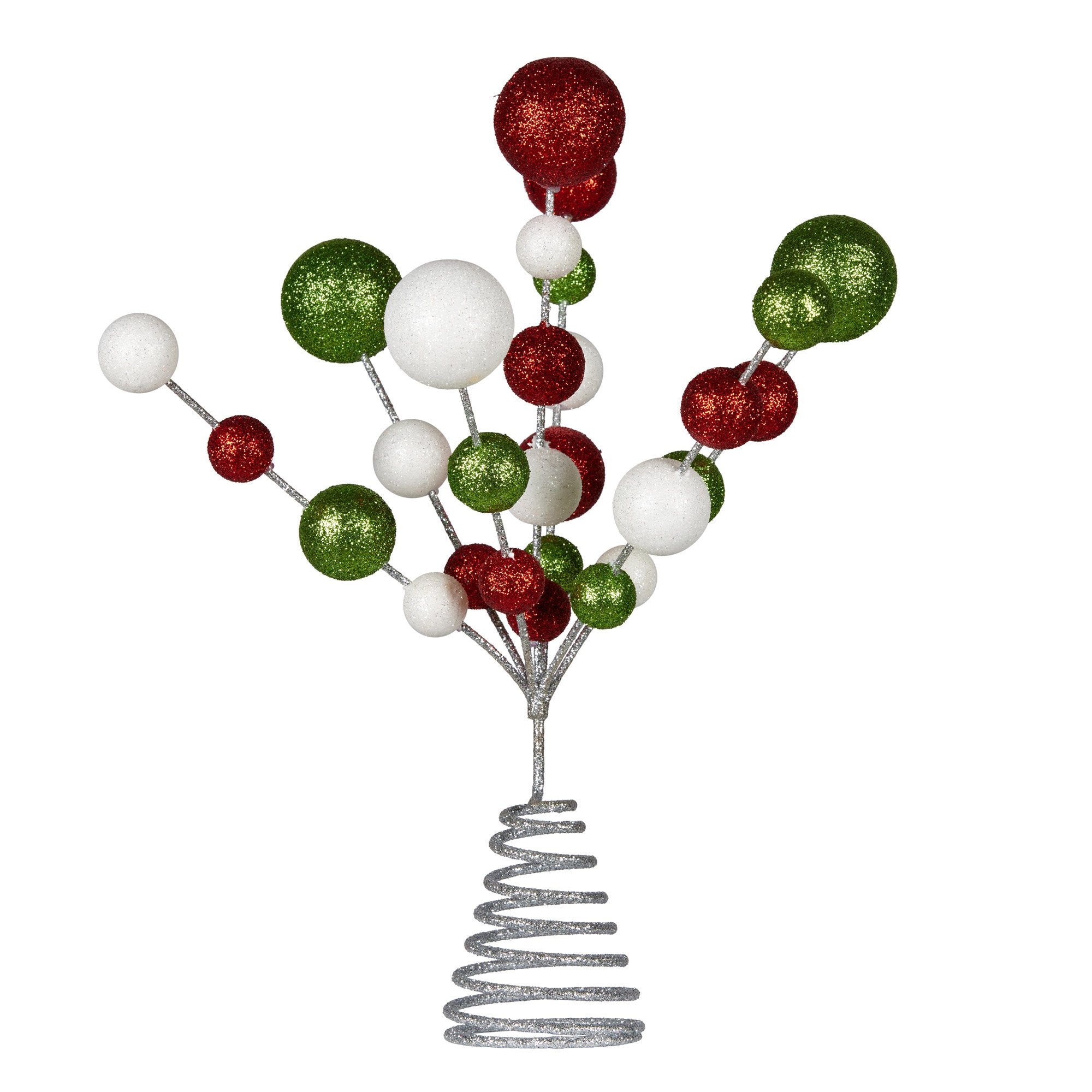 Festive Glitter Baubles Christmas Tree Topper