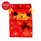 Animated Santa Gift Box with LED Lights