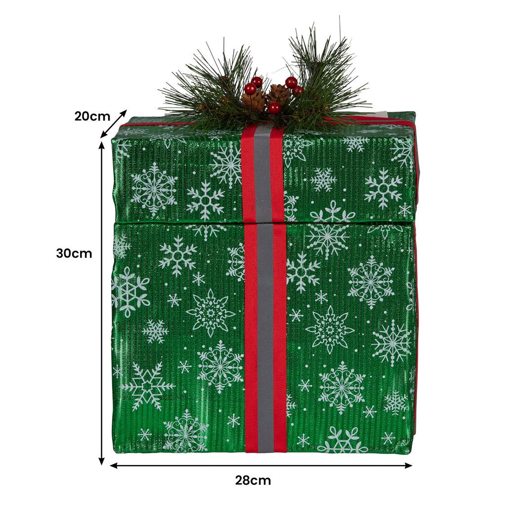 Animated Elf Gift Box with LED Lights