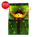 Animated Elf Gift Box with LED Lights