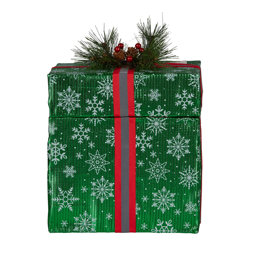 Animated Elf Gift Box with LED Lights