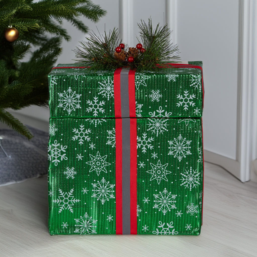 Animated Elf Gift Box with LED Lights