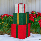 Animated Santa Present Stack LED Display