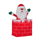 Animated Santa in Chimney LED Ornament