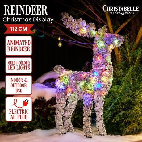 Animated Christmas Reindeer LED Yard Decoration