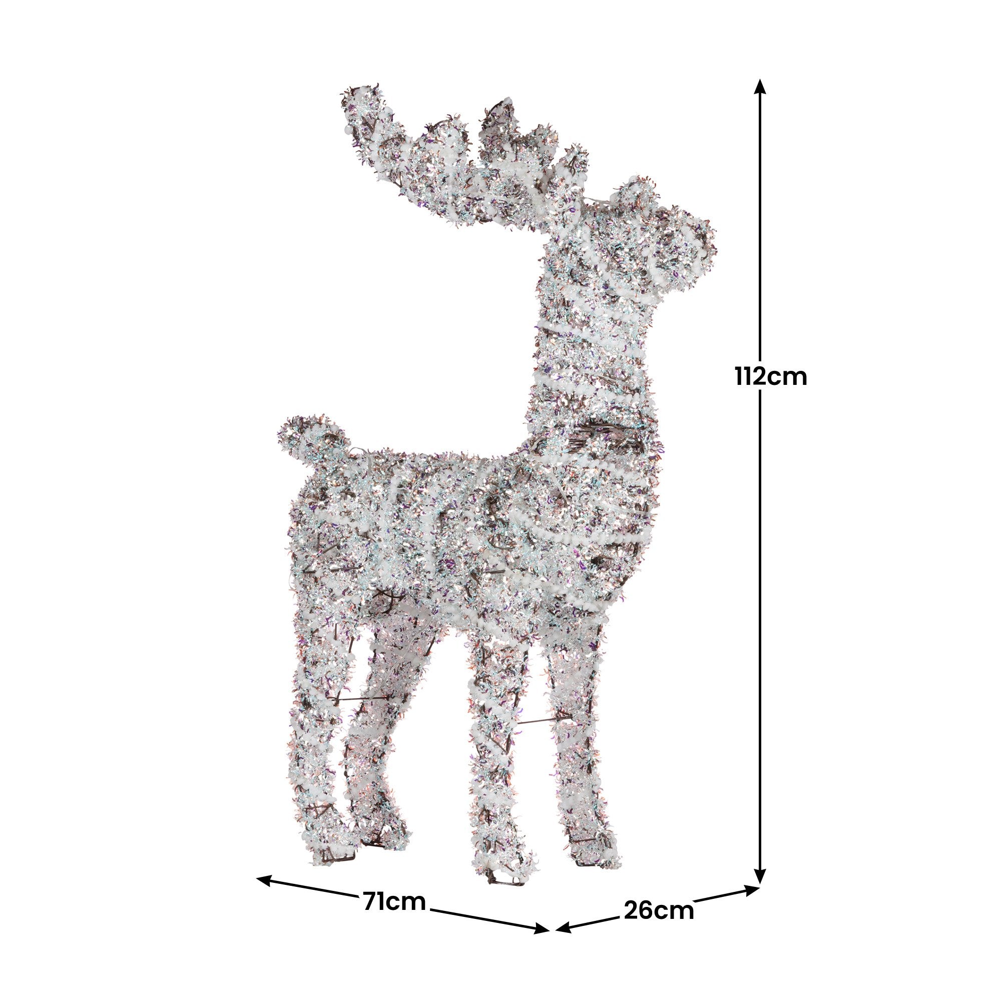 Animated Christmas Reindeer LED Yard Decoration