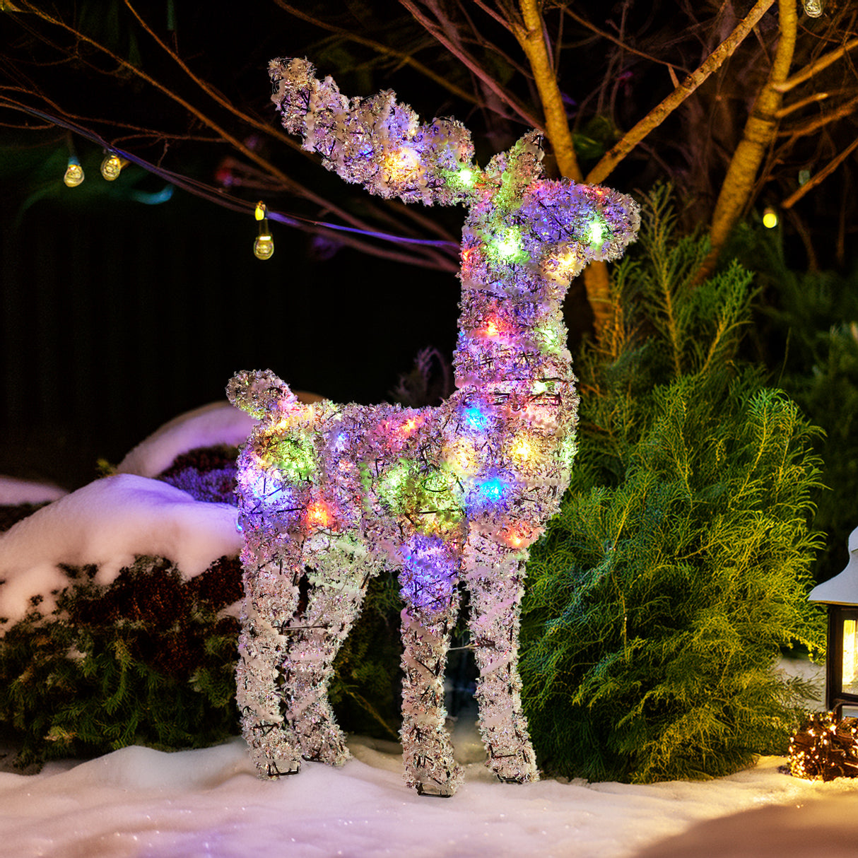 Animated Christmas Reindeer LED Yard Decoration