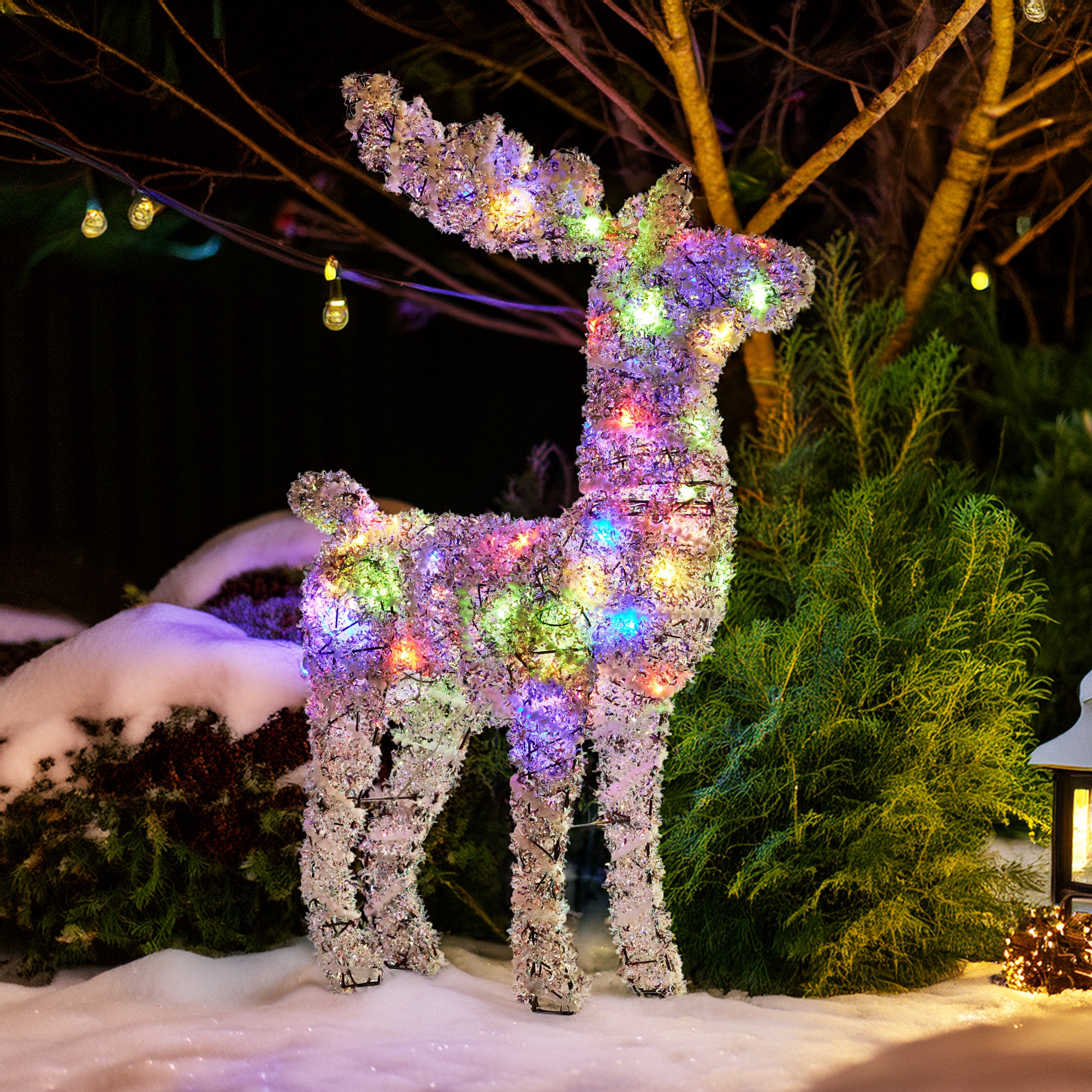 Animated Christmas Reindeer LED Yard Decoration