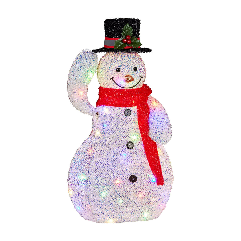 Animated Snowman Christmas Display with LED Lights