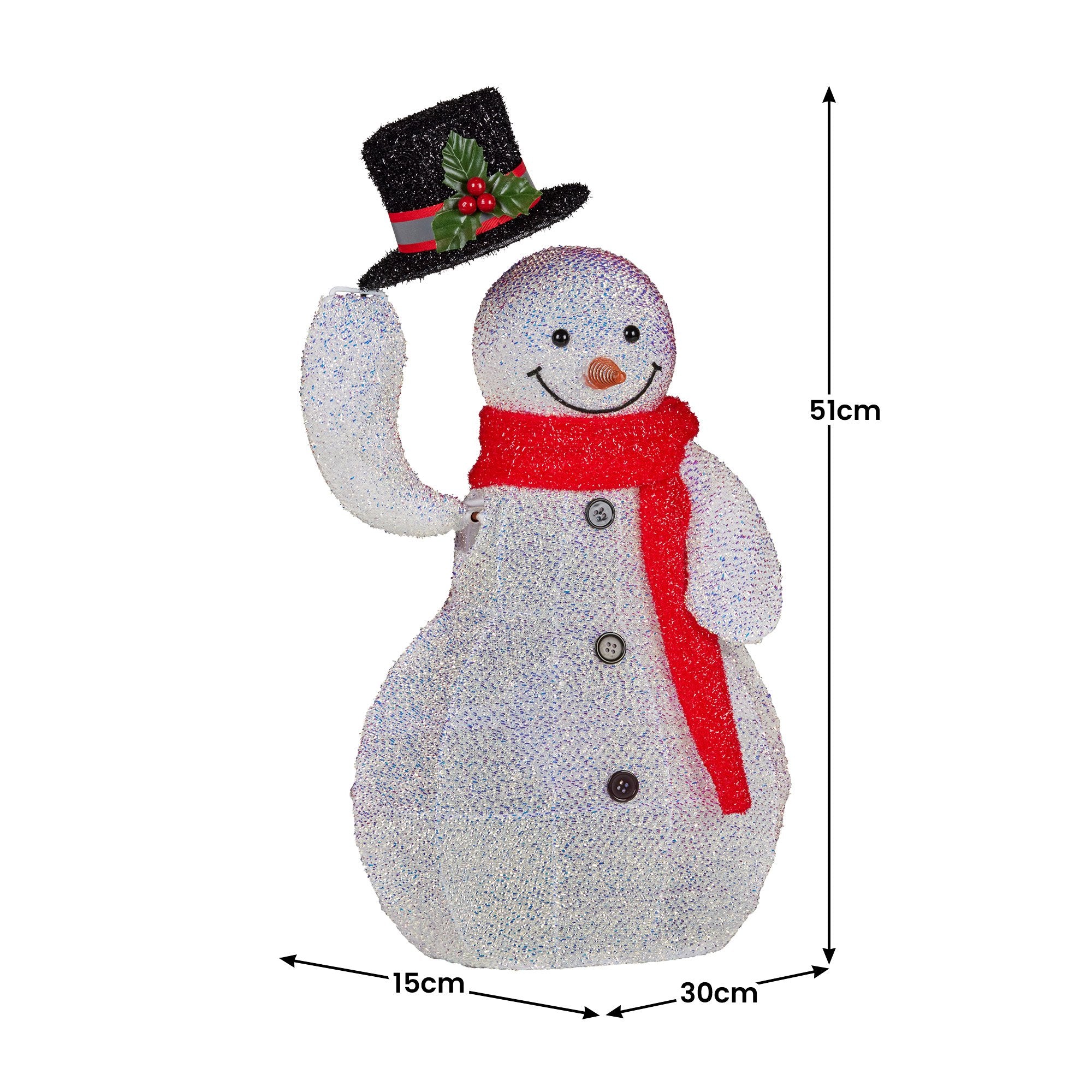 Animated Snowman Christmas Display with LED Lights
