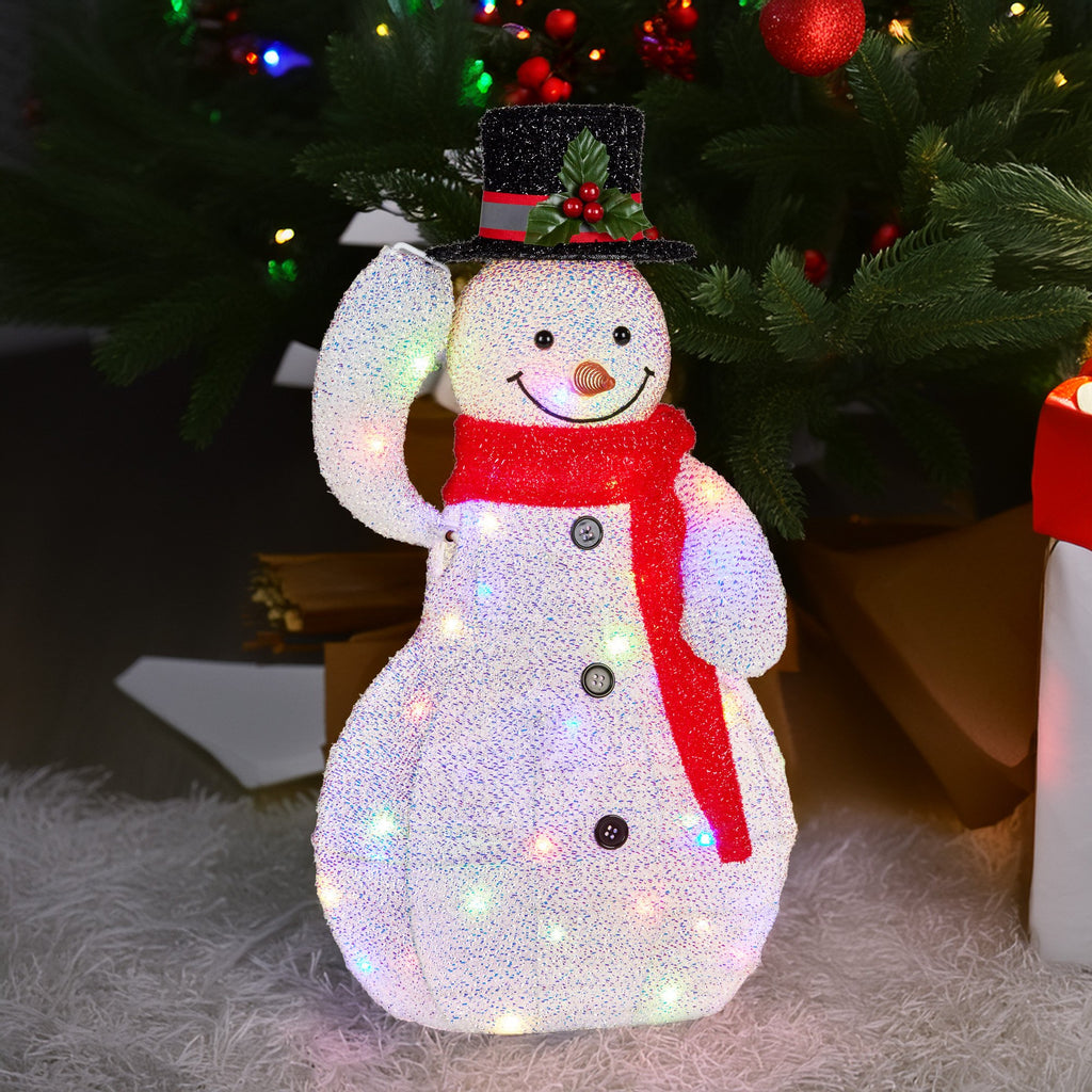 Animated Snowman Christmas Display with LED Lights