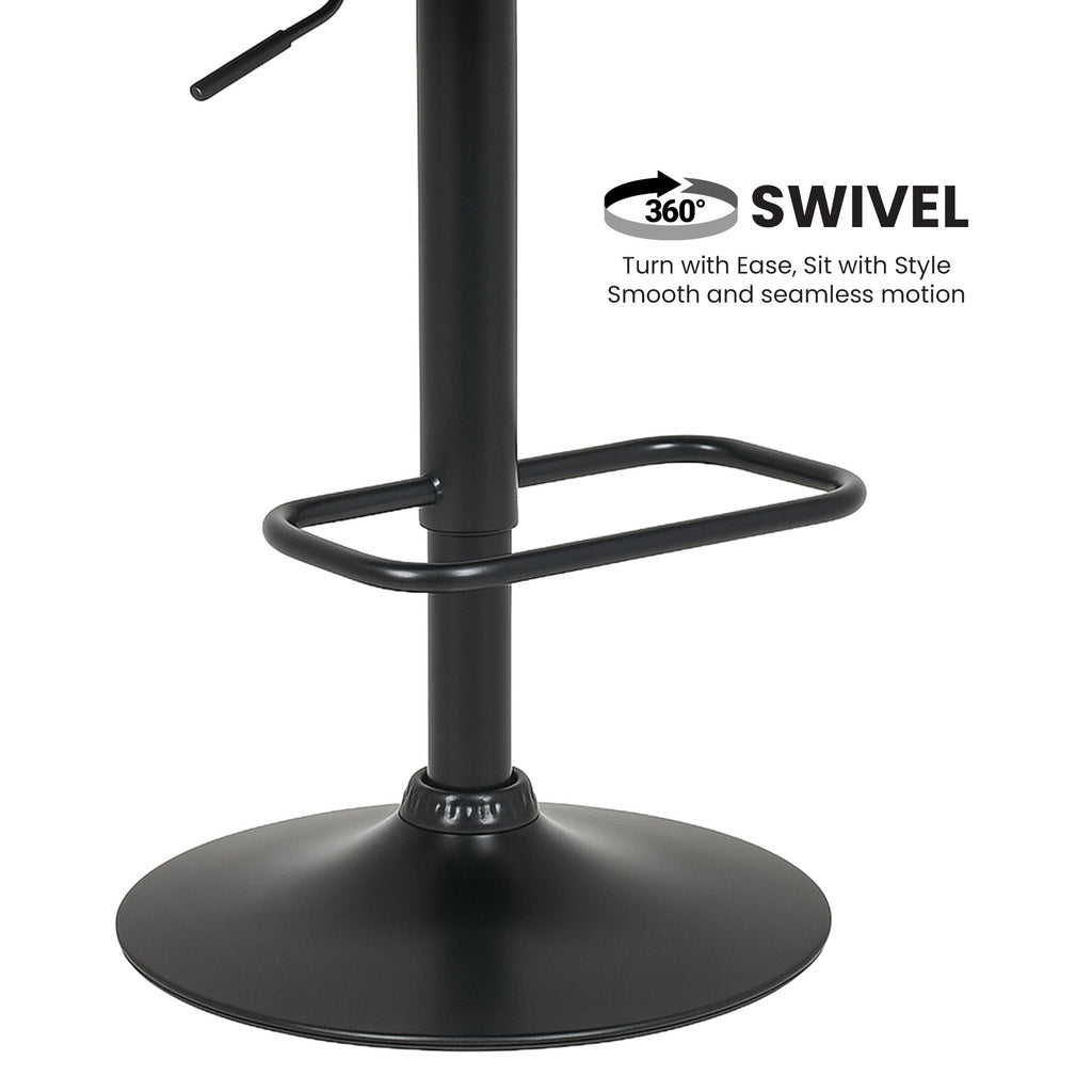 Sarantino Bentwood Walnut Barstool with Leather Seat