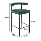 Sarantino Cedric Green Bar Stool