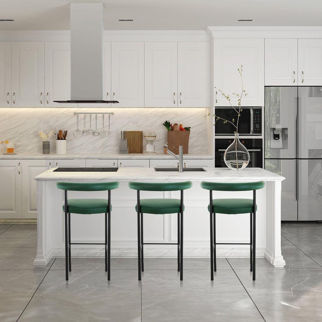 Sarantino Cedric Green Bar Stool