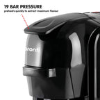 Pronti HomeMaid 3-in-1 Coffee Machine Multi-Capsule Pods and Ground Coffee Nespresso & Caffitaly Compatible CM-511HM