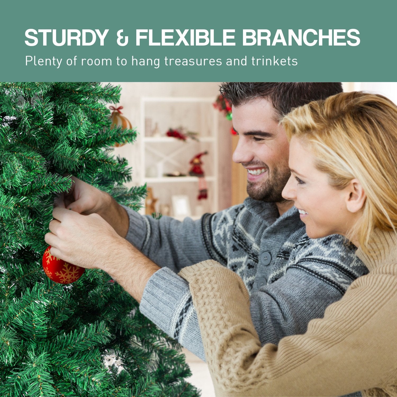 Christabelle 2.1m Green Faux Christmas Tree