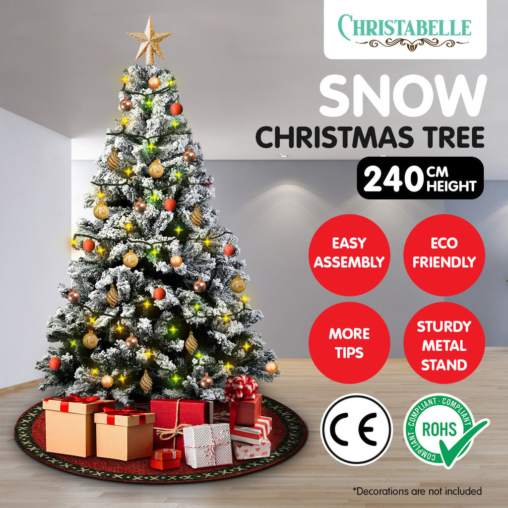 Snow-Tipped 2.4m Christmas Tree - 1500 Tips
