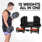 Powertrain 48k Adjustable Dumbbell Home Gym Set