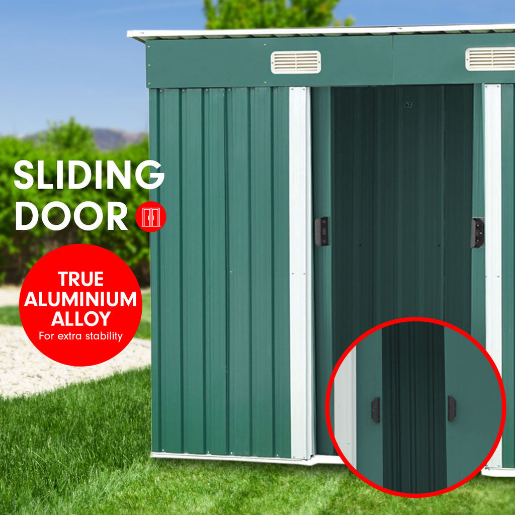 Wallaroo 4ft x 6ft Garden Shed - Green