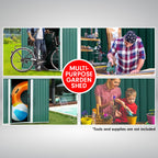 Wallaroo 4ft x 6ft Garden Shed - Green