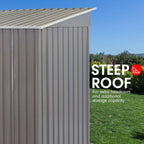 Wallaroo 4ft x 8ft Garden Shed - Grey