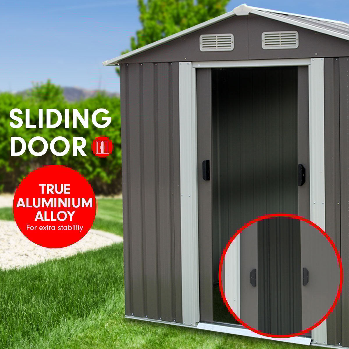 Wallaroo 4ft x 6ft Grey Garden Shed