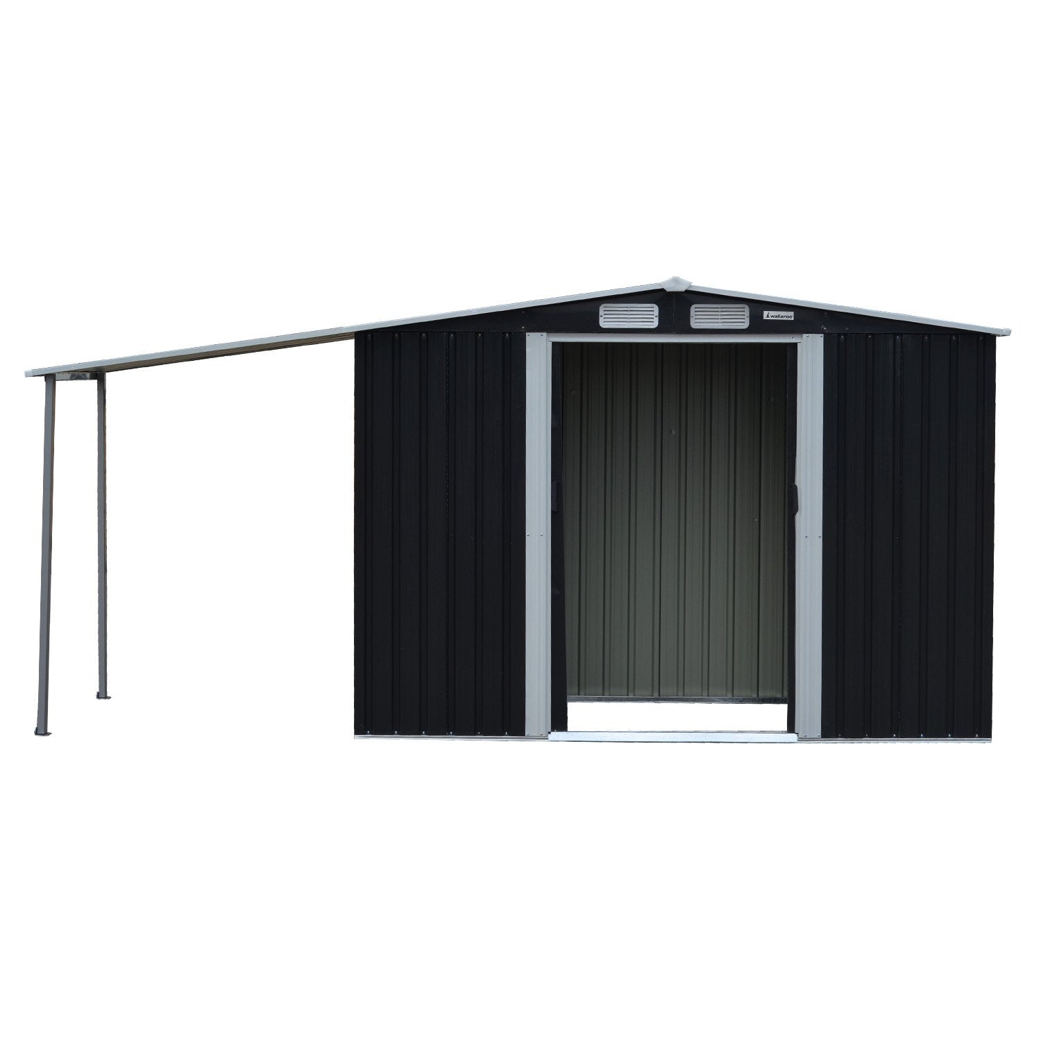 Wallaroo 4x8ft Zinc Steel Garden Shed