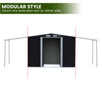 Wallaroo 4x8ft Zinc Steel Garden Shed