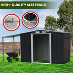 Wallaroo 4x8ft Zinc Steel Garden Shed