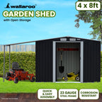 Wallaroo 4x8ft Zinc Steel Garden Shed