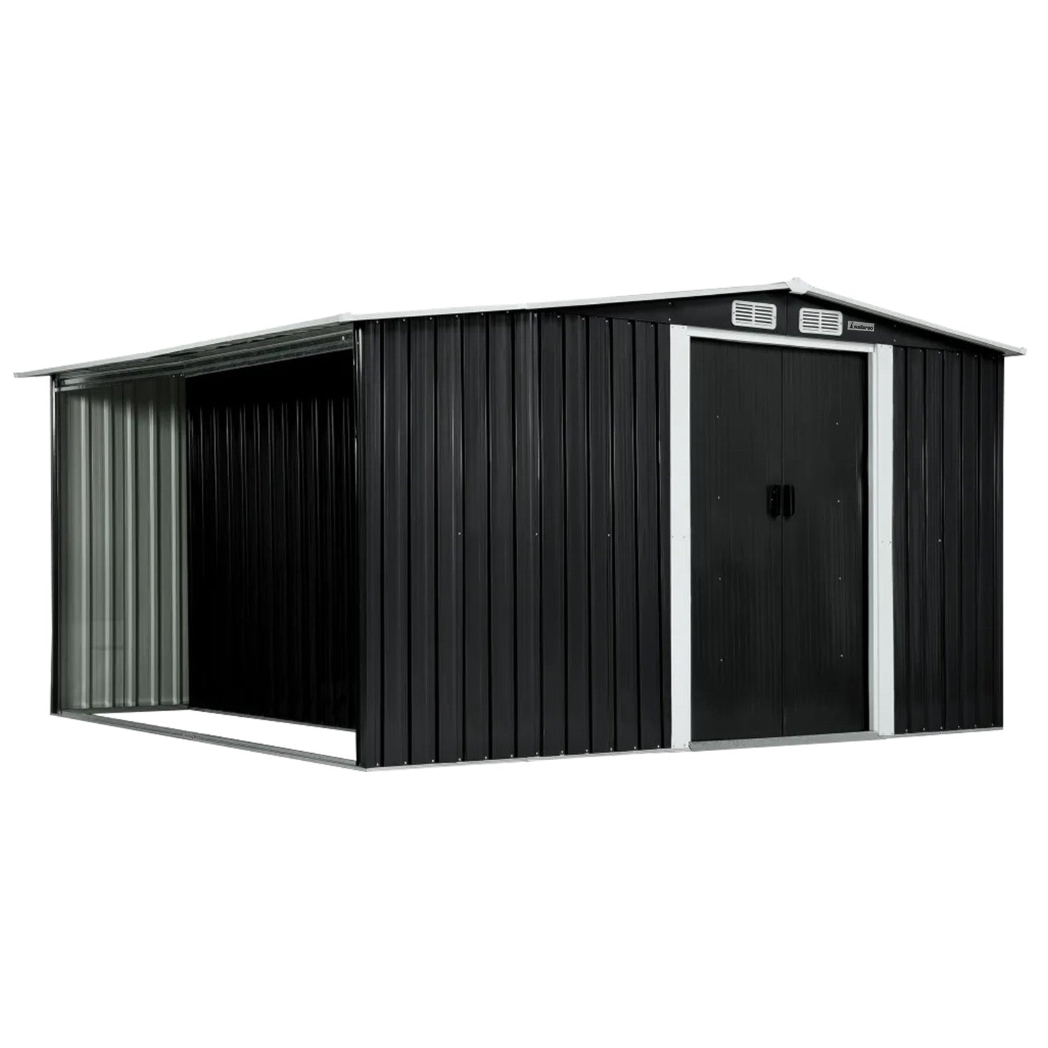 Wallaroo 6x8FT Garden Shed in Black