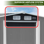 Wallaroo 6x8FT Garden Shed in Black