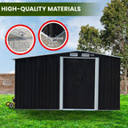 Wallaroo 6x8FT Garden Shed in Black