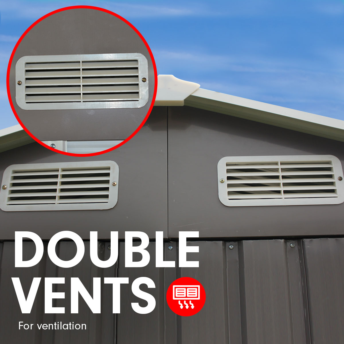 Wallaroo 8ft x 8ft Spire Roof Garden Shed