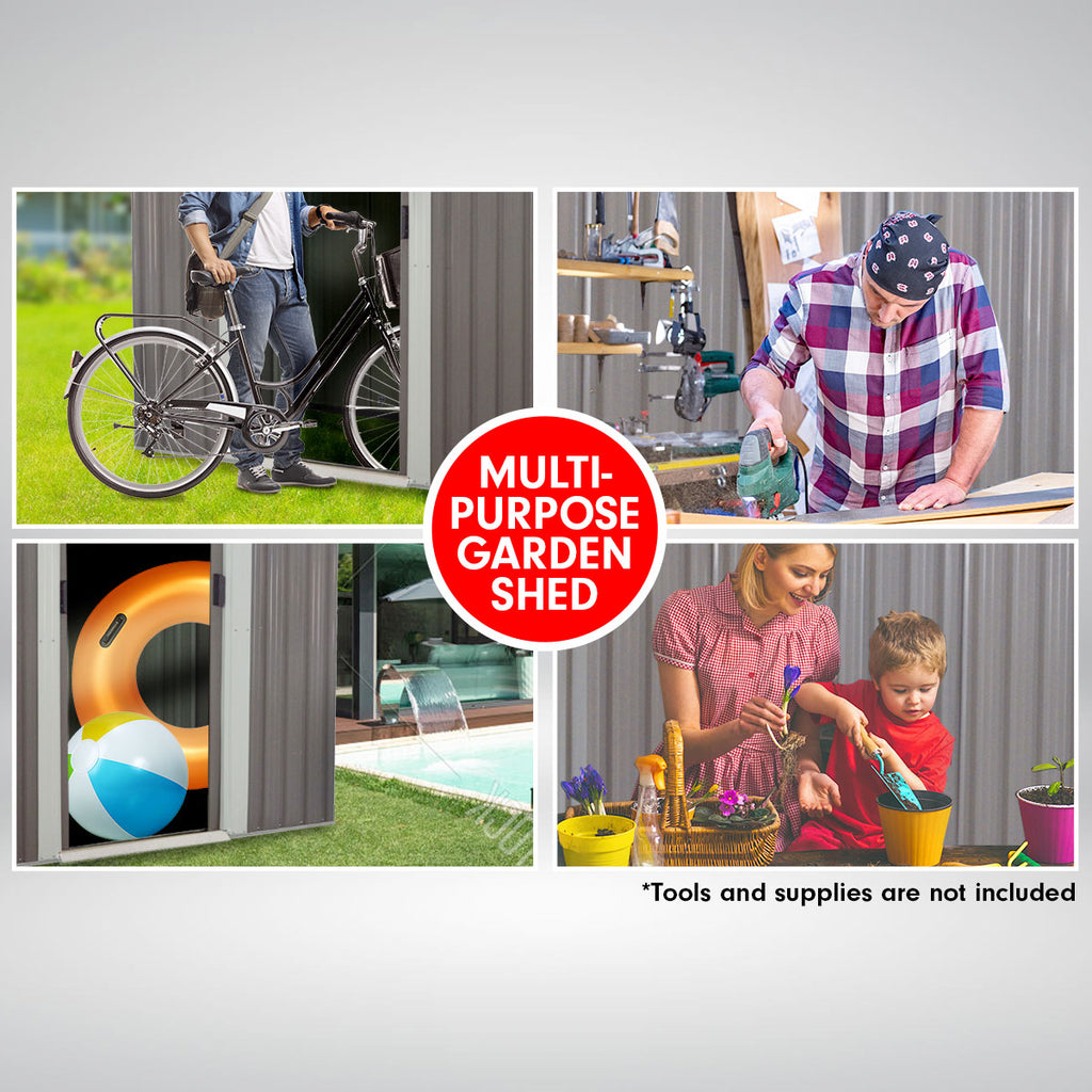 Wallaroo 8ft x 8ft Spire Roof Garden Shed